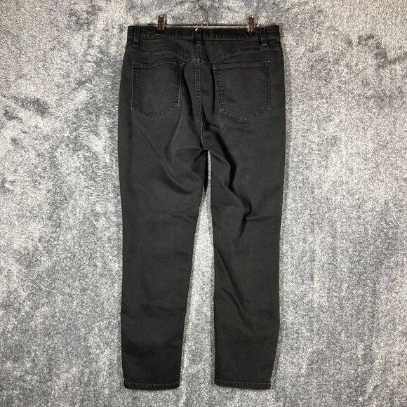 Free People Jeans Womens 29 Black Skinny Tapered Denim Comfort Stretch - Picture 2 of 8